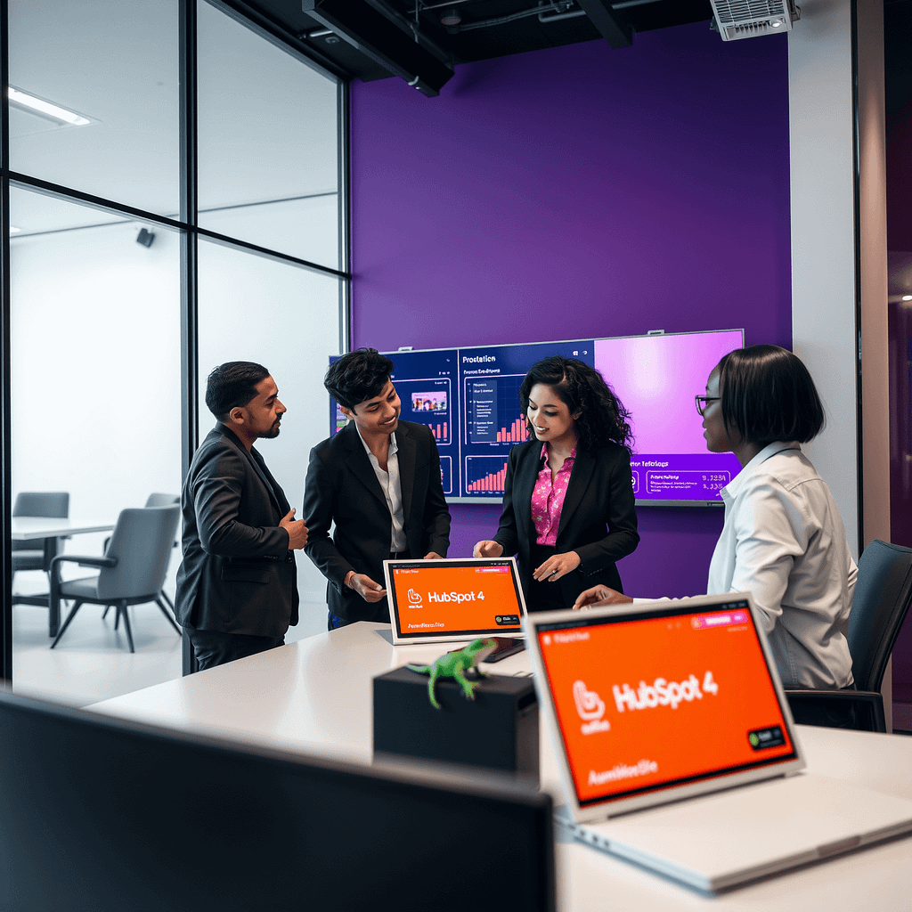 Drei Fachleute analysieren Operational Efficiency auf digitalen Displays in modernem Büro