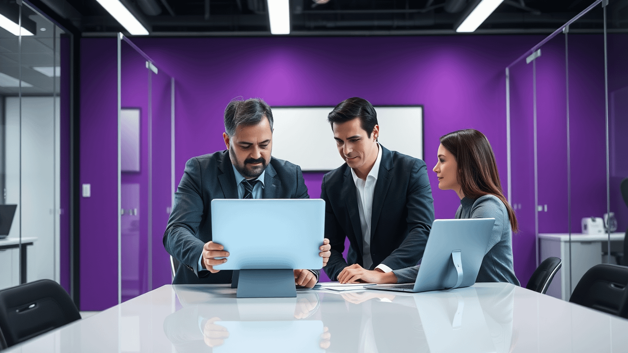 Zwei Fachkräfte arbeiten zusammen in einem minimalistischen Büro Senior führt Neuling an im Rahmen von Buddy-Programmen